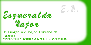 eszmeralda major business card